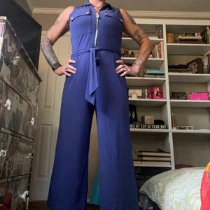 Michael Kors sleeveless Navy Jumper with gold details size M